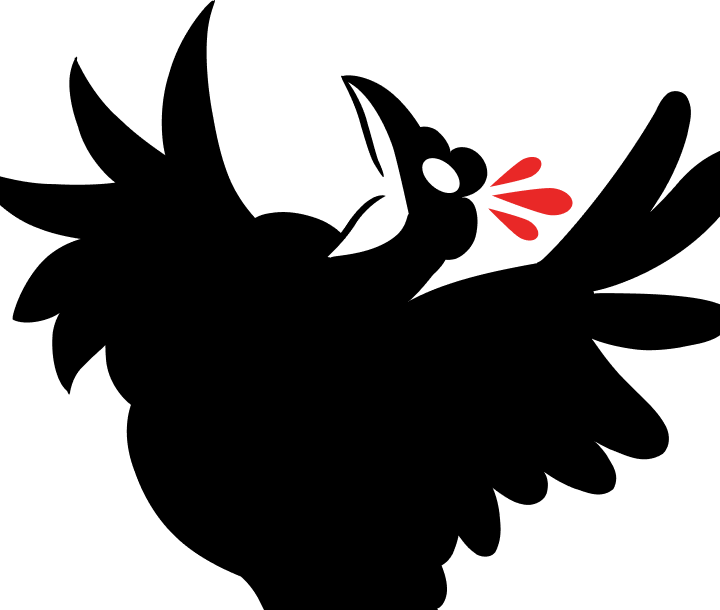 Black chicken silhouette
